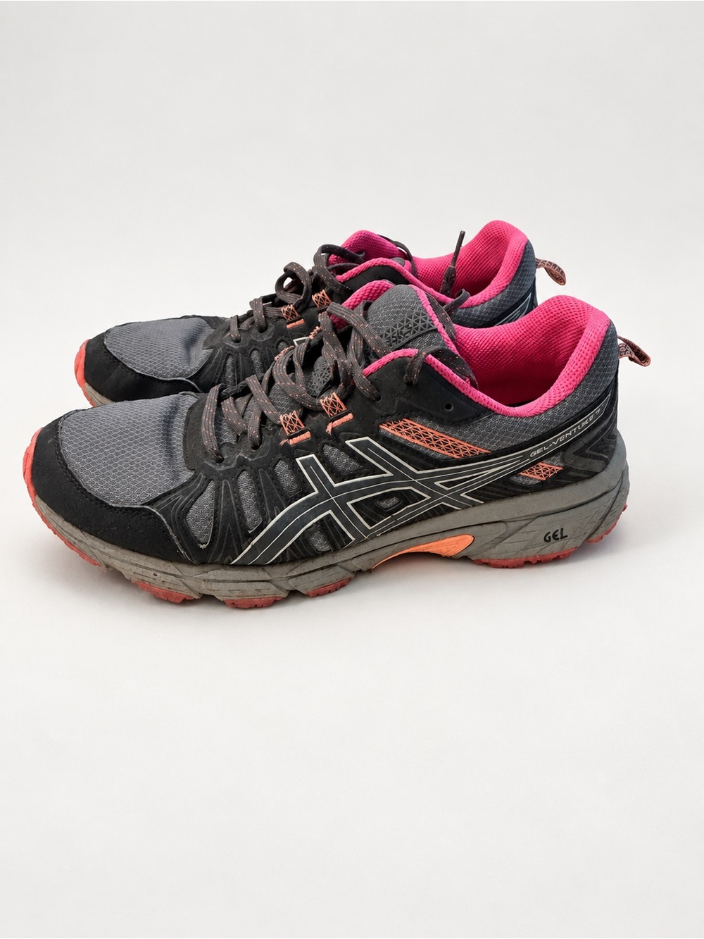 ASICS GEL-Venture 7 Trail Running Shoes Women’s 9.5 Black Pink